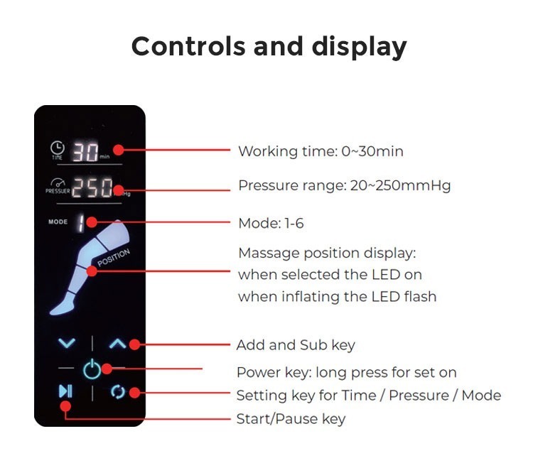 Sports recovery boots air compression leg massagers for circulation 3 Air leg massager 4 2