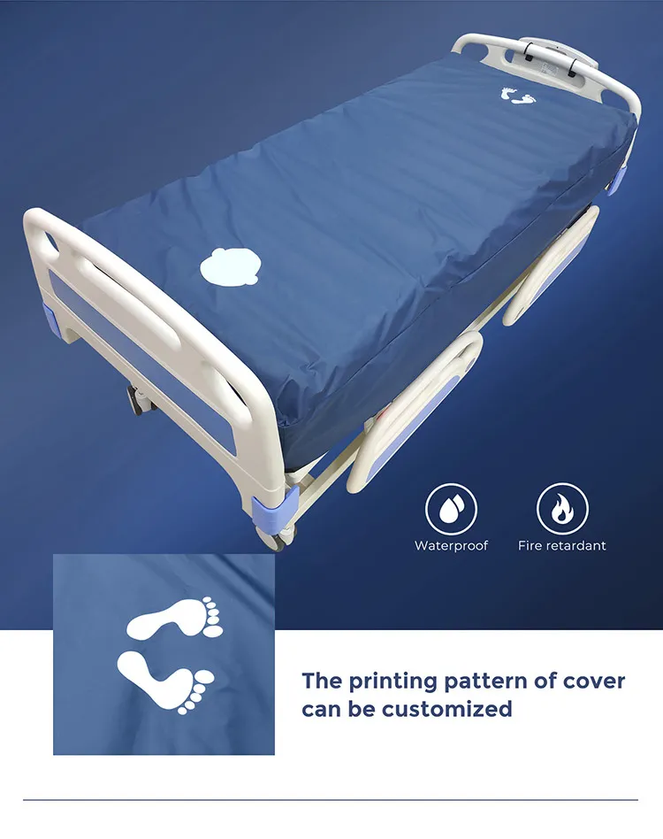 Matelas d'air médical anti-escarre à pression alternée avec pompe 3 matelas d'hôpital