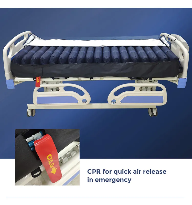 Matelas d'air médical anti-escarre à pression alternée avec pompe 4 matelas d'hôpital