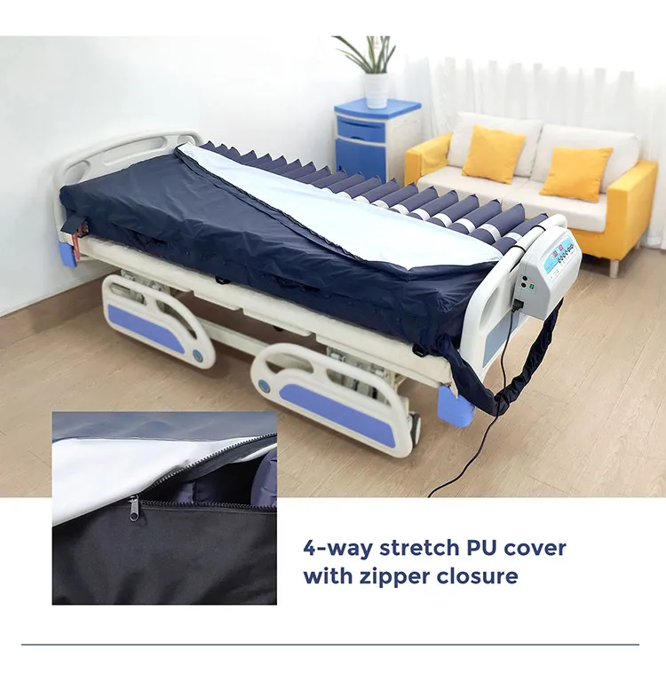 Matelas d'air médical anti-escarre à pression alternée avec pompe 5 hospital mattress with pump