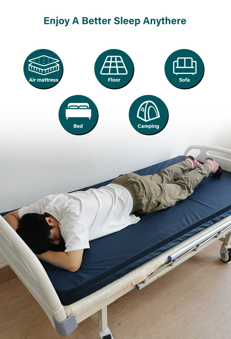 hospital bed with memory foam mattress